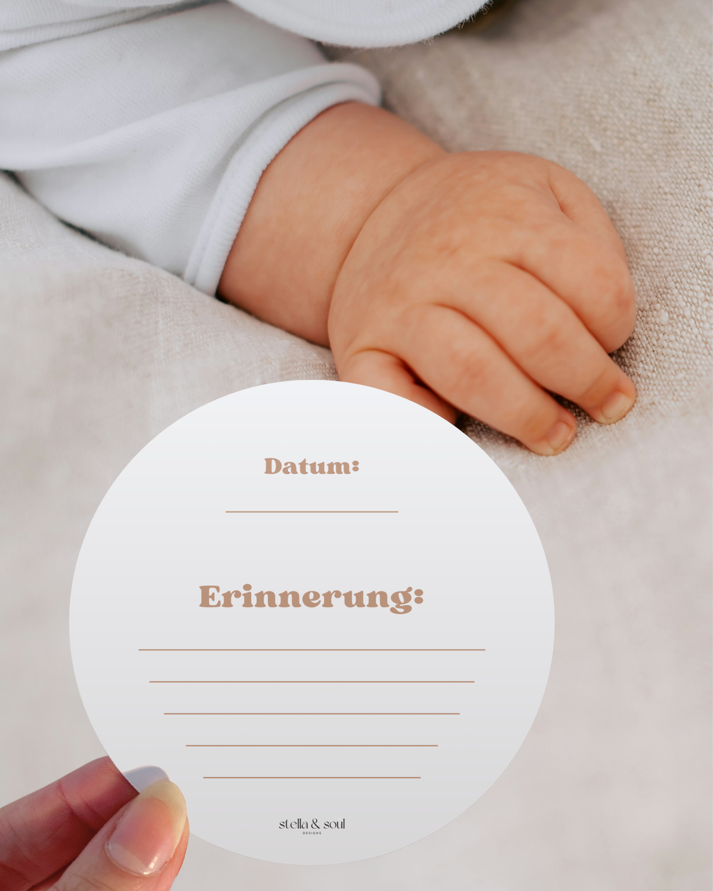 Mein erstes Jahr | 35 Baby Meilensteinkarten im Leinenbeutel